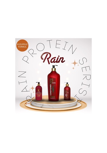 Rain Keratin + Protein Saç Kremi 2 x 500 ML + Protein & Argan Saç Kremi 800 ML