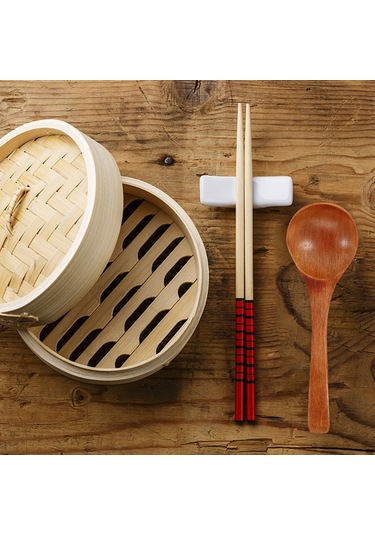 Yuntech01 Doğal Ahşap Ocaak Kaşığı - Uzun Saplı, Isı Dayanıklı, Sağlıklı Ve Dayanıklı Kahverengi