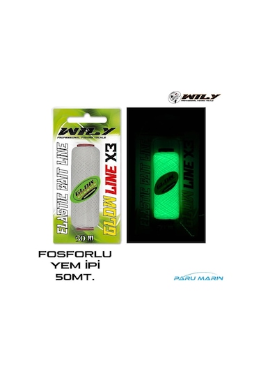 Wily Fosforlu Glow Pro Elastik Yem İpi 50mt.