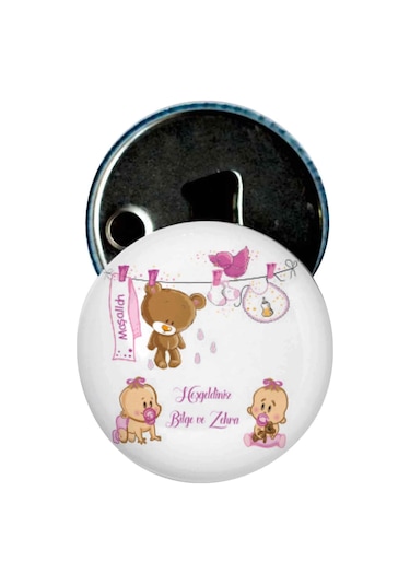 Famous Bebek Şekeri Magnet Bebek Mevlüt Hediyelik Isimli Kapak Açacak  (434855984)