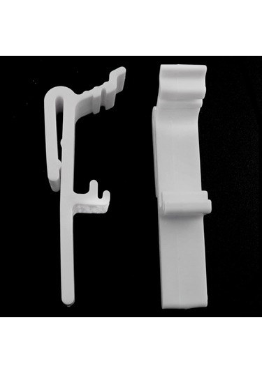 Tenfowee Plastik Pencere Perde Tutucu Seti - Dikey Konfigürasyon, 8 Adet, Beyaz Renk, 8 Cm Uzunluk