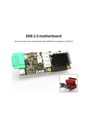 Xindoker Erb 2.0 Ana Kart - Canbus Bağlantısı İle Çok Renkli 3d Yazıcı Aksesuarı, Tavşan Ercf V2.0 Seti İle Uyumlu