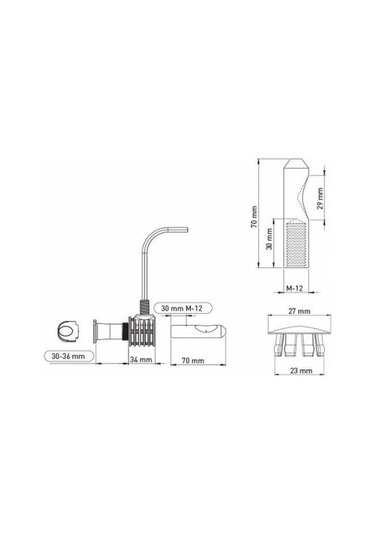Asma Klozet Gizli Montaj Seti Gri