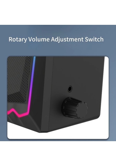 Willowhaven Siyah 1 Adet Rgb Işıklı Ses Sistemi, Usb Tak Çalıştır Bilgisayar Hoparlörü, Pc Tv Laptop İçin