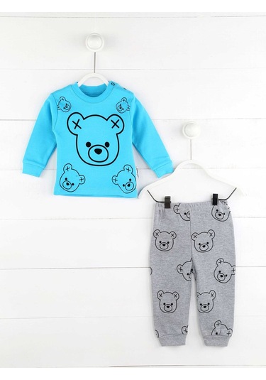 Serpme Ayı Kafalı İkili Takım Turkuaz