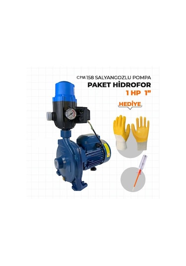 Cpm158 Metal Dişli Otomatik Sistem Paket Hidrofor Su Pompası 1 Hp