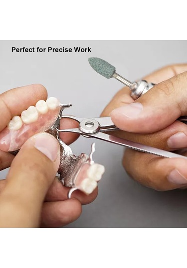 Skycity 100 Adet Diş Laboratuvarı Taşı Zımpara Ucu Seti - Hassas Oymak, Parlatma Ve Zımparalama İçin Dayanıklı Kuvars Kumu Materyal