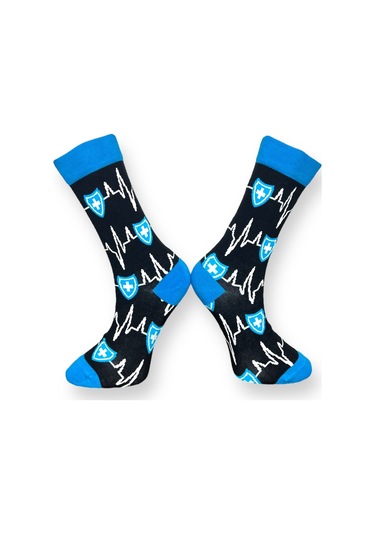 3'lü Unısex Sağlık Temalı Esnek Nem Alabilen Pamuklu Spor Soket Çoraplar Çok Renkli