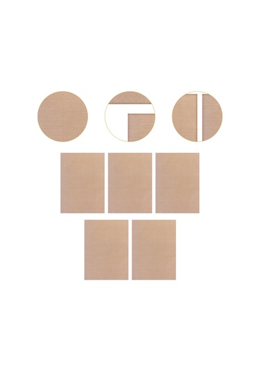 Homyl 5 Adet Pişirme Mat Tezgah Koruyucu 60x40cm Kolay Kahverengi