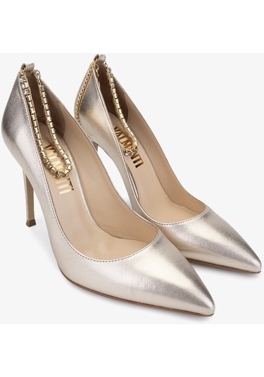 Valmenti Yuki Kadın Gold Hakiki Deri Topuklu Ayakkabı 613 27350 Bn Ayk Y24 Altın