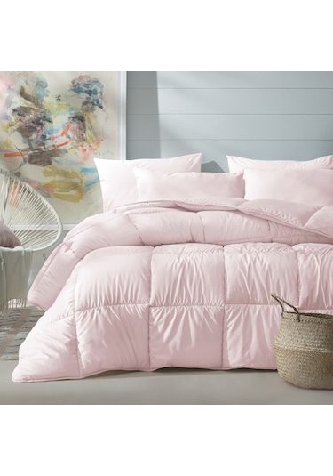 Yataş Bedding Macaron Çift Kişilik Yorgan - Yastık Set - Pembe