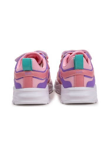 Kiko Kids Cırtlı Fileli Kız/erkek Çocuk Spor Ayakkabı 3019 Şeker Pembe