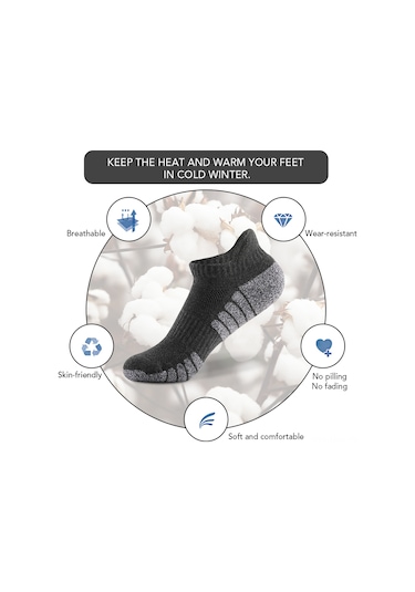 Monyee 6 Çift Beyaz M Bileklik Spor Çorapları - Outdoor Yürüyüş, Koşu, Dağcılık İçin Yumuşak, Neme Dayanıklı, Teri Emici Beyaz