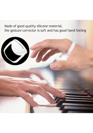 Tremolo Giyilebilir Piyano El Düzeltici Silikon Piyano El Ortez Cihazı Piyano Başlangıç Seviyesi İçin Piyano El Hareketi Düzeltici