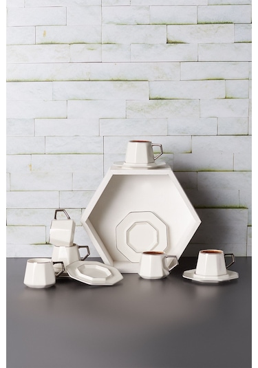 Karaca  Zeher 6 Kişilik Kahve Fincanı Takımı 90 ml