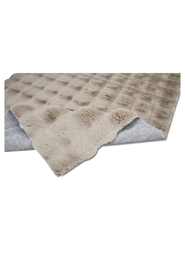 Yünteks Bubble Kabartmalı Peluş Post Halı 90x150 Vizon