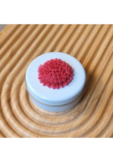 Uretti - Ayşe 7362 2296 El Yapımı Yasemin Kokulu Metal Kutuda Mum - 3 X 7 Cm Beyaz