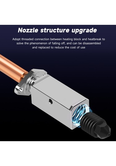 Suofeng Bambu Lab X1c/p1p İçin Yüksek Sıcaklık Dayanımlı 0.4mm Çelik Nozullu 3d Yazıcı Ekstruder Kit - Hızlı Ve Kararlı Baskı