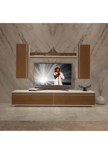 Decoraktiv Eko 5d Mdf Std Tv Ünitesi Tv Sehpası Beyaz - Ceviz