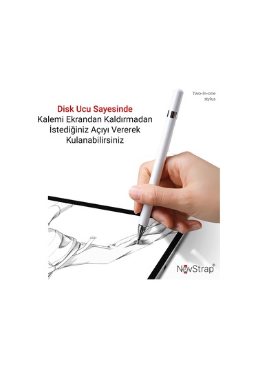 Novstrap Samsung Galaxy Tab A8 X200 / X207 Uyumlu Dokunmatik Kalem Pencil Stylus Çizim Tasarım Kalem
