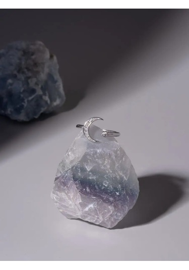 Sılverme Parmak Falanksı İçin Luna Yüzük 925 Ayar Gümüş 75549682 Gümüş