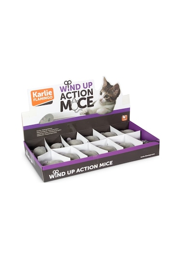 Karlie Flamingo 5 CM Kurmalı Fare Kedi Oyuncağı 12'li