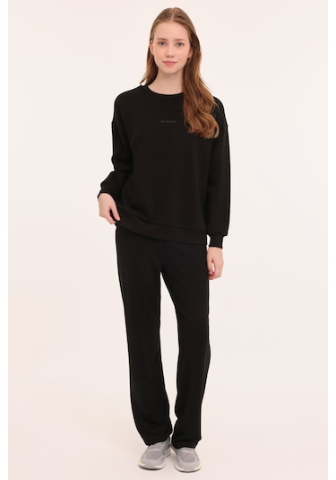 Lotto W-delfın C Neck Sweat 4pr Siyah Kadın Sweatshirt Siyah