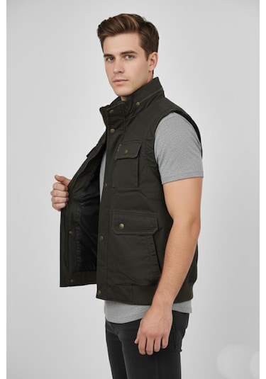 Erkek Kışlık İçi Peluş Spor Avcı Yelek 4101 Bgl-st04910 Haki