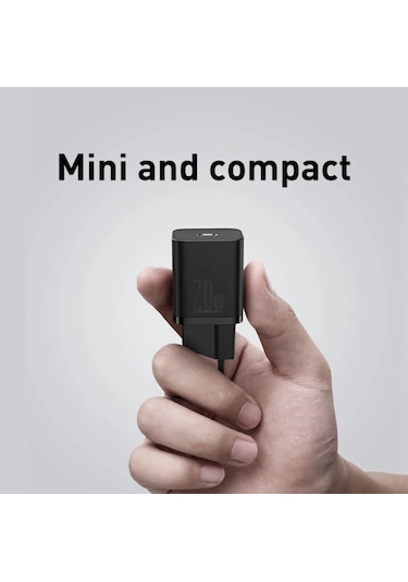 Baseus CCSUP-B01 Super Si Qc 20w Type-c Şarj Cihazı Siyah