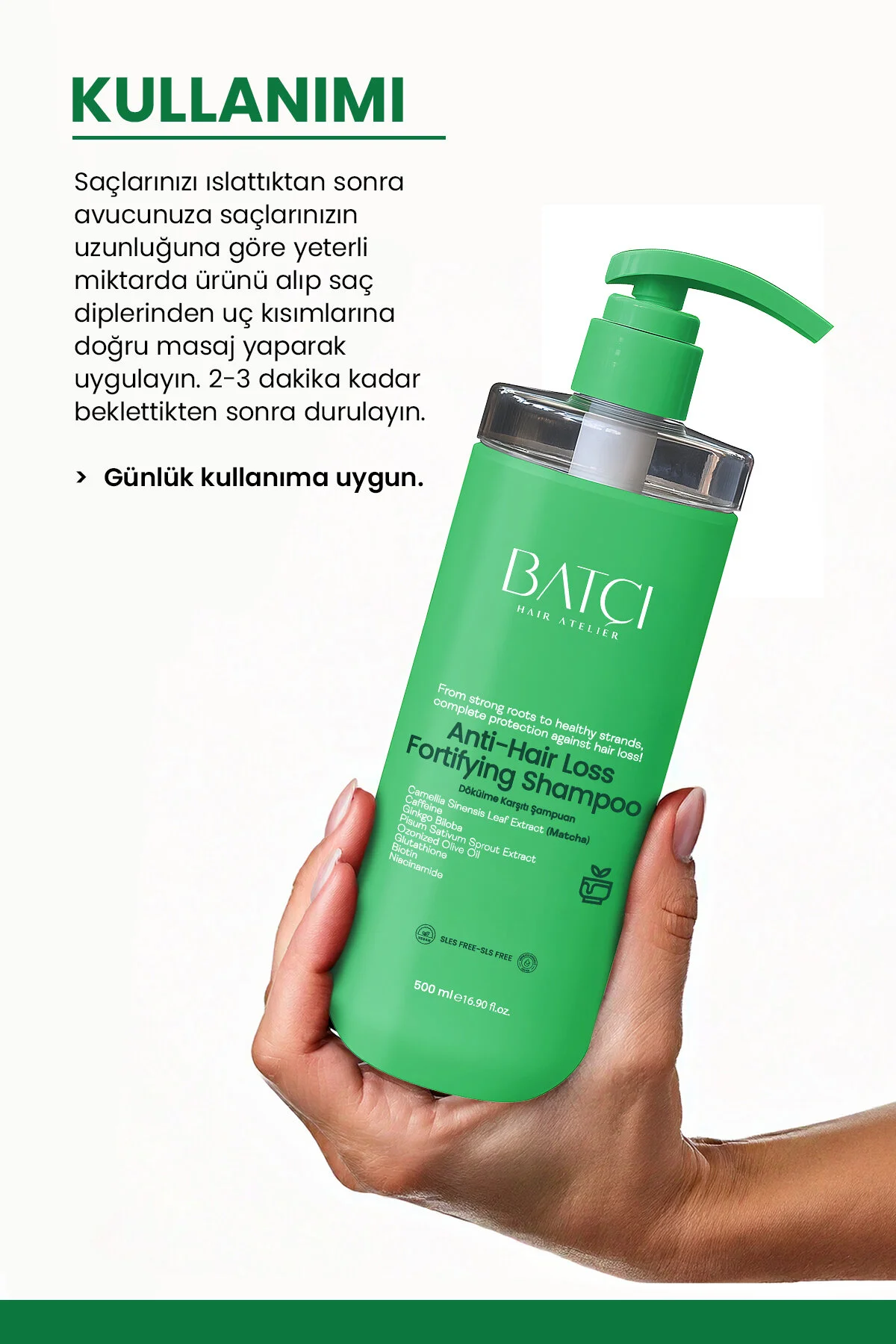 Maça Çaylı Saç Dökülmesine Karşı Hızlı Sac Uzatan Dolgunlaştırıcı Onarıcı Besleyici Şampuan 500 Ml Tüm Saçlar