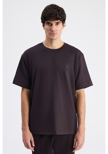 Twn Relaxed Fit Kahverengi Düz T-shirt 6ec144701535m Çok Renkli
