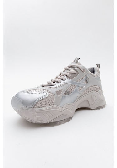 Lecce Gümüş Gri Kadın Spor Ayakkabı Gri - Gümüş