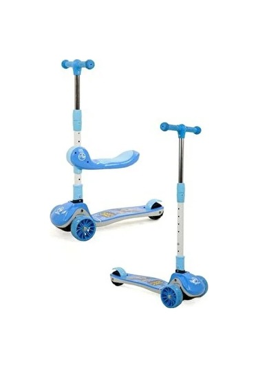 Aliş Power Slider Oturaklı Mavi Çocuk Scooter 2+ Yaş Turuncu