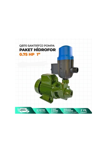 Staxx Power Qb70 Santrifüj Otomatik Pompa Paket Hidrofor 0.75 Hp