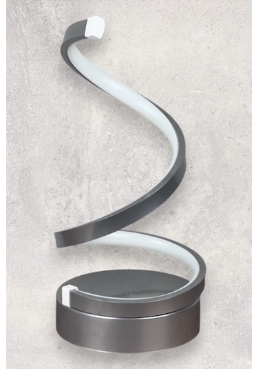 Lara Gri Renk Gün Işığı Led Işık Modern Tasarım Masa Lambası