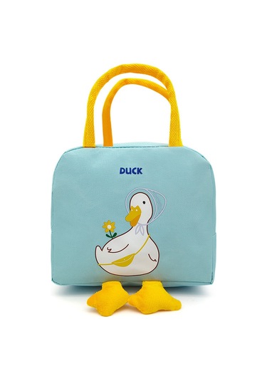 Jian Fan Karikatürlü Yemek Çantası Taşınabiler Is Koruma Kutusu-koyu Mavi Koyu Mavi