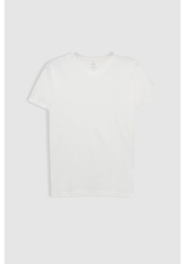 D's Damat Ds Damat Slim Fit Beyaz Bisiklet Yaka %100 Pamuklu Nefes Alabilen T-shirt 4hc141996753m Beyaz