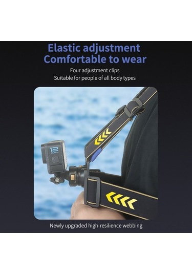 Novahub Geeksen Hızlı Çıkarılabilir Göğüs Kayışı - Gopro/dji Aksiyon Kameraları İçin Pov Kayıt, Çok Renkli Kayış Koruması, Pratik Çok Renkli