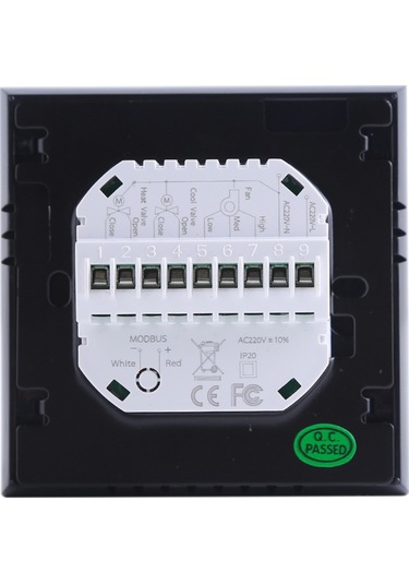 İki Borulu Akıllı Oda Termostatı Dijital Programlanabilir Sıcaklık Kontrol Cihazı Klima İçin Bac-3000al, Beyaz