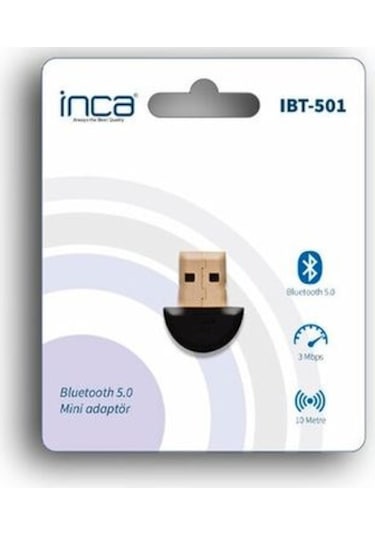 Inca IBT-501 Bluetooth 5.0 Mini Adaptör