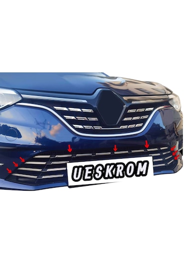 Renault Megane 4 Krom Ön Tampon Çıtası 8 Prç. 2020 Üzeri