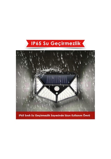 Technojet 2Adet 100 Ledli Solar Beyaz Işık Güneş Enerjili Bahçe Lambası Hareket Sensörlü