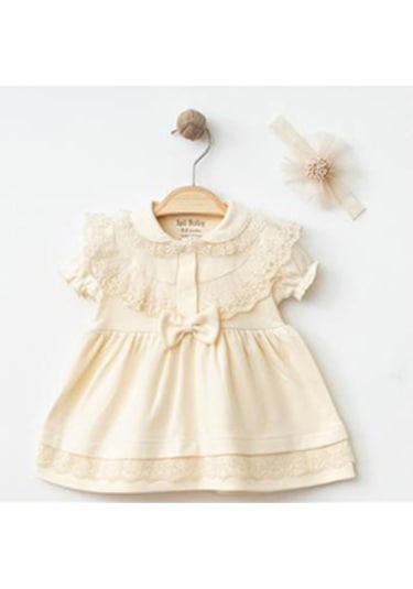 Işıl Baby Yaka Detaylı Elbise Krem
