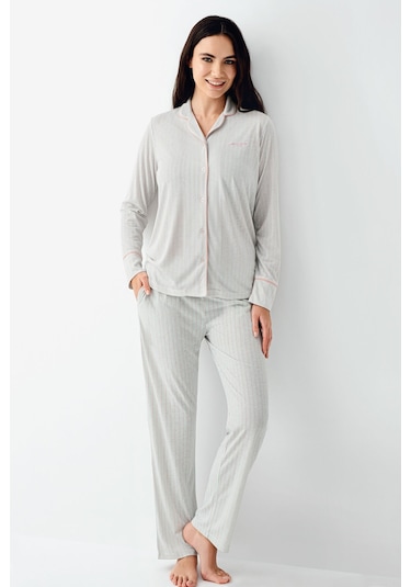 Pierre Cardin Kadın Yeşil Gömlek Pijama Pc9051-s-v1 Yeşil