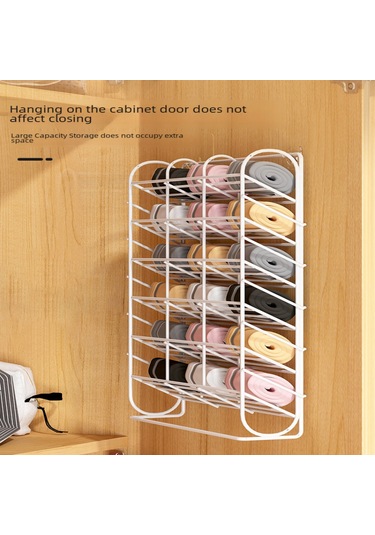 Siyah Duvara Monte Ve Deliksiz 9 Izgaralı Saklama Askılı Çanta Siyah