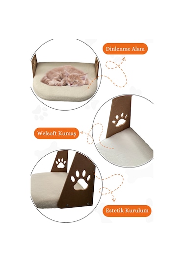 Reyo Pet Kalorifer Petek Radyatöre Asılabilen Kedi Yatağı