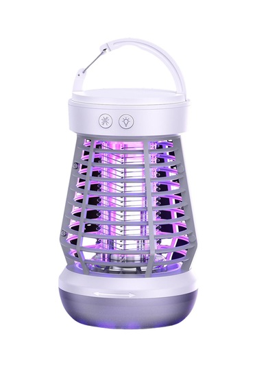 Wezone J10 Beyaz Elektrikli Entegre Islak Mumu Iç/dis Kullanım Kovanı, Kamp Işığı Ve Sos Acil Işığı İle Moskito Ve Sinek Öldürücü Beyaz