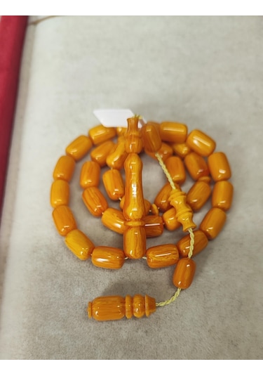 Çubuk Katalin Mışmışi Sarı Ful Hareli Dik Damar Tesbih