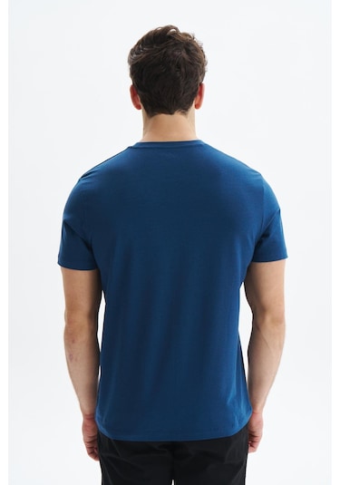 Arma Erkek Regular Fit Yazı Baskılı Süprem Bisiklet Yaka Tişört Y29344472702 İndigo