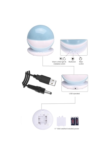 Maiyame Yıldız Ve Hayvan Desenli Çift Slaytlı Projeksiyon Lambası - Islak Işık Ve Renkli Işık Modları - Usb/aaa Pil Beslemeli - Sakura Pembe Pembe